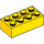 LEGO Amarillo Ladrillo 2 x 4 con Eje Agujeros (39789)