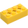 LEGO Jaune Brique 2 x 4 avec Essieu des trous (39789)