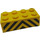 LEGO Yellow Brick 2 x 4 with Danger Stripes Sticker (3001)