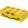 LEGO Yellow Brick 2 x 4 with Unibrow Eyes and Wavy Mouth (3001 / 83041)