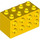 LEGO Gelb Backstein 2 x 4 x 2 mit Bolzen auf Sides (2434)