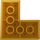 LEGO Yellow Brick 4 x 4 Corner