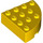 LEGO Yellow Brick 4 x 4 Round Corner (2577)