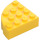 LEGO Yellow Brick 4 x 4 Round Corner (2577)