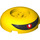 LEGO Yellow Brick 4 x 4 Round Dome Top with Red Cyclops Eye and Black Visor (79850 / 93360)