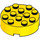 LEGO Yellow Brick 4 x 4 Round with Hole (87081)