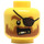 LEGO Yellow Brick Bounty Captain Minifigure Head (Recessed Solid Stud) (3626 / 19208)