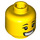 LEGO Giallo Mattoncino Abito Ragazza Minifigure Testa (Perno solido incassato) (3626 / 38176)