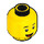 LEGO Yellow Brick Suit Guy Minifigure Head (Recessed Solid Stud) (3626 / 38164)