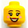 LEGO Gelb Bumblebee Girl Kopf (Einbau-Vollbolzen) (3626 / 13491)