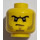 LEGO Жовтий Burglar Голова з Стерня і Scowl (Врізний суцільний стад) (3626 / 12535)