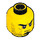 LEGO Yellow Bushy Eyebrows and Stubble Head (Recessed Solid Stud) (3626 / 14353)
