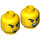 LEGO Jaune Bushy Eyebrows et Chaume Tête (Montant solide encastré) (3626 / 14353)