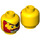 LEGO Yellow Captain Redbeard Minifigure Head (Recessed Solid Stud) (3626 / 69442)