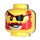 LEGO Yellow Captain Redbeard Minifigure Head (Recessed Solid Stud) (3626 / 69442)