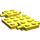 LEGO Jaune Auto Base 7 x 4 x 0.7 (2441 / 68556)