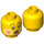 LEGO Yellow Caroler, Head (Safety Stud) (3626 / 86194)