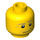 LEGO Yellow Carpenter Minifigure Head (Recessed Solid Stud) (3626 / 19115)