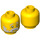 LEGO Yellow  Castle Head (Recessed Solid Stud) (3626 / 64895)