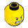 LEGO Yellow Chainsaw Dave Minifigure Head (Recessed Solid Stud) (3626 / 47897)