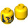 LEGO Yellow Chen Minifigure Head (Recessed Solid Stud) (3626 / 19302)