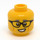 LEGO Yellow Chief Wheeler Minifigure Head (Recessed Solid Stud) (3626 / 66173)