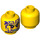 LEGO Yellow Chope Minifigure Head (Recessed Solid Stud) (3626 / 19295)