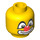 LEGO Yellow Circus Clown Head (Safety Stud) (3626 / 88012)