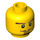 LEGO Yellow Classic King Plain Head (Recessed Solid Stud) (3626 / 19099)
