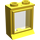 LEGO Yellow Classic Window 1 x 2 x 2 with Removable Glass, Extended Lip and Hole in Top