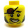 LEGO Gul Clutch Powers Minifigur Huvud (Infälld solid knopp) (3626 / 52889)