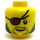 LEGO Yellow Clutch Powers Minifigure Head (Recessed Solid Stud) (3626 / 52889)