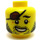 LEGO Yellow Clutch Powers Minifigure Head (Recessed Solid Stud) (3626 / 52889)