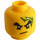 LEGO Yellow Cole head (Recessed Solid Stud) (3626 / 27140)