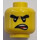 LEGO Gul Cole Minifigur Huvud (Infälld solid knopp) (3626 / 34582)