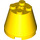 LEGO Yellow Cone 3 x 3 x 2 with Axle Hole (6233 / 45176)