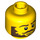 LEGO Yellow Conquistador Head (Safety Stud) (3626 / 10020)