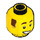 LEGO Yellow Cowboy Minifigure Head (Recessed Solid Stud) (3626 / 38202)