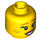 LEGO Yellow Cowgirl Head (Safety Stud) (3626 / 10765)