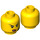 LEGO Gelb Criminal Minifigure Kopf (Einbau-Vollbolzen) (3626 / 43217)
