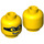 LEGO Gelb Criminal Minifigure Kopf (Einbau-Vollbolzen) (3626 / 99028)