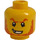 LEGO Gelb Crook Kopf mit Dark Orange Beard und Missing Zahn (Einbau-Vollbolzen) (3626 / 20234)
