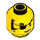 LEGO Yellow Crook Head with Eye Patch, Sideburns and Stubble (Recessed Solid Stud) (3626 / 66117)