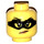 LEGO Yellow Crook with Dark Orange Hair Minifigure Head (Recessed Solid Stud) (3626 / 29873)