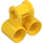 LEGO Giallo Croce Blocco con Due Fori per perni (32291 / 42163)