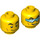 LEGO Yellow Cyber Rider Minifigure Head (Recessed Solid Stud) (3626 / 102425)