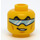 LEGO Yellow Cyber Rider Minifigure Head (Recessed Solid Stud) (3626 / 102425)