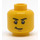 LEGO Geel Cyrus Borg Minifiguur Hoofd (Verzonken solide nop) (3626 / 16213)