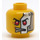 LEGO Giallo Cyrus Borg Minifigure Testa (Perno solido incassato) (3626 / 16213)