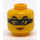 LEGO Giallo Daisy Kaboom Minifigure Testa (Perno solido incassato) (3626 / 66174)